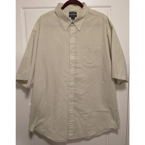 Saddlebred Easy Care Button Down Shirt. Men's XXL Tall. Yellow/Blue. - Picture 1 of 6